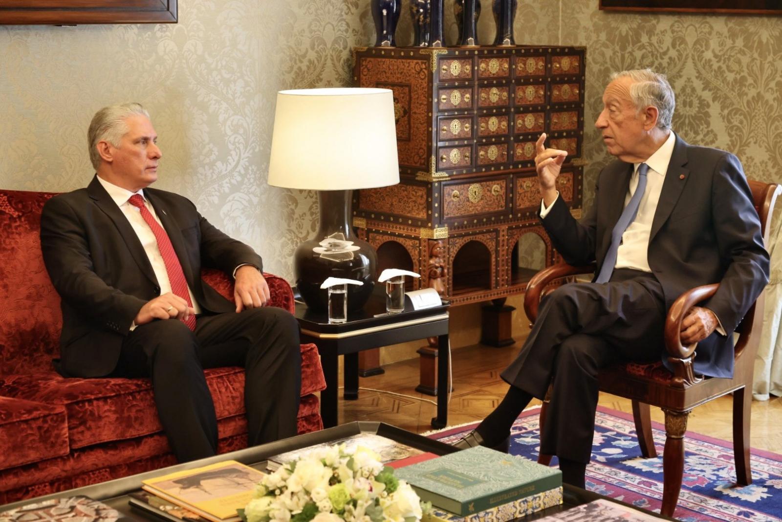 Recibe presidente de Portugal a su homólogo de Cuba Recibe presidente de Portugal a su homólogo de Cuba