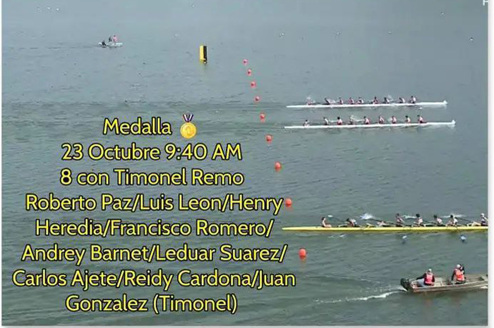 Gana el remo tercer oro para Cuba Gana el remo tercer oro para Cuba