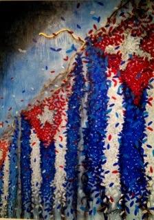 Foto: Obra de la serie Banderas, de Michel Mirabal Foto: Obra de la serie Banderas, de Michel Mirabal