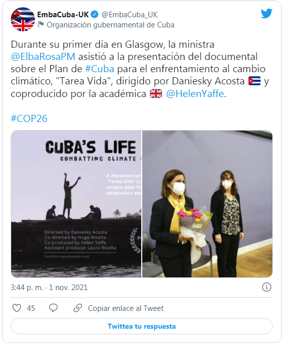presentación del documental sobre el Plan de #Cuba para el enfrentamiento al cambio climático, "Tarea Vida" presentación del documental sobre el Plan de #Cuba para el enfrentamiento al cambio climático, "Tarea Vida"