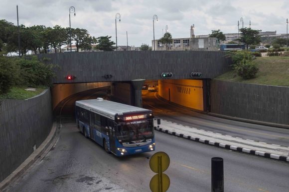 Acciones de mantenimiento en el túnel de la Bahía