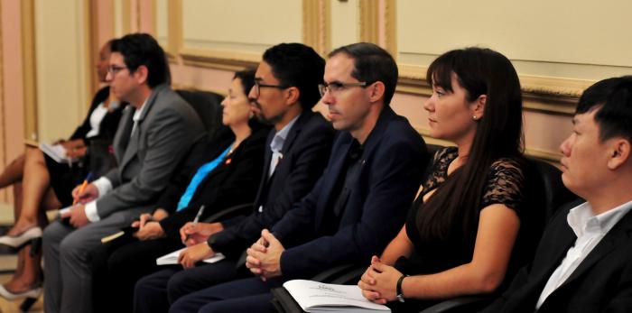 Intercambió Esteban Lazo con miembros del Cuerpo Diplomático de Asia y Oceanía acreditado en Cuba 