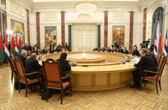 Díaz-Canel sostiene encuentro con presidente de Belarús