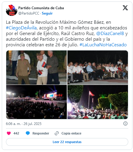 Raúl, Díaz-Canel y toda Cuba en 26